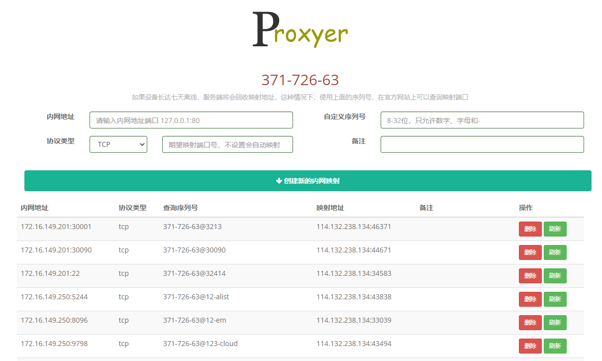 新一代内网穿透：Proxyer一款简单且带Web面板的内网穿透工具