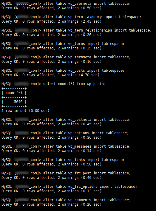 解决 linux系统因误删ibdata1文件，导致MySQL Innodb数据库无法启动（恢复流程）插图4